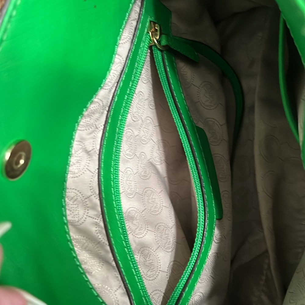 Michael Kors Green Satchel with Gold Hardware - Picture 11 of 11